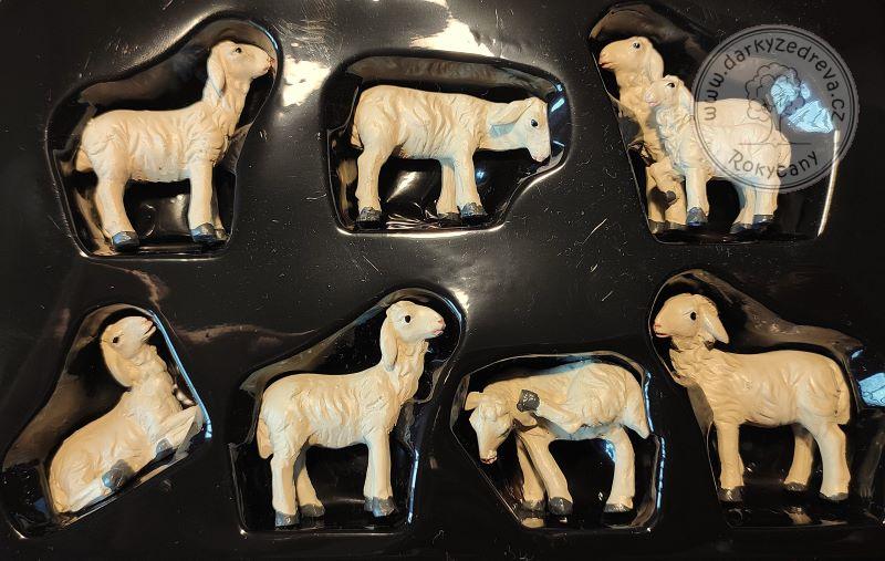 Ovečky - sada 7 ks 4 cm figurek do betlému Polyresin