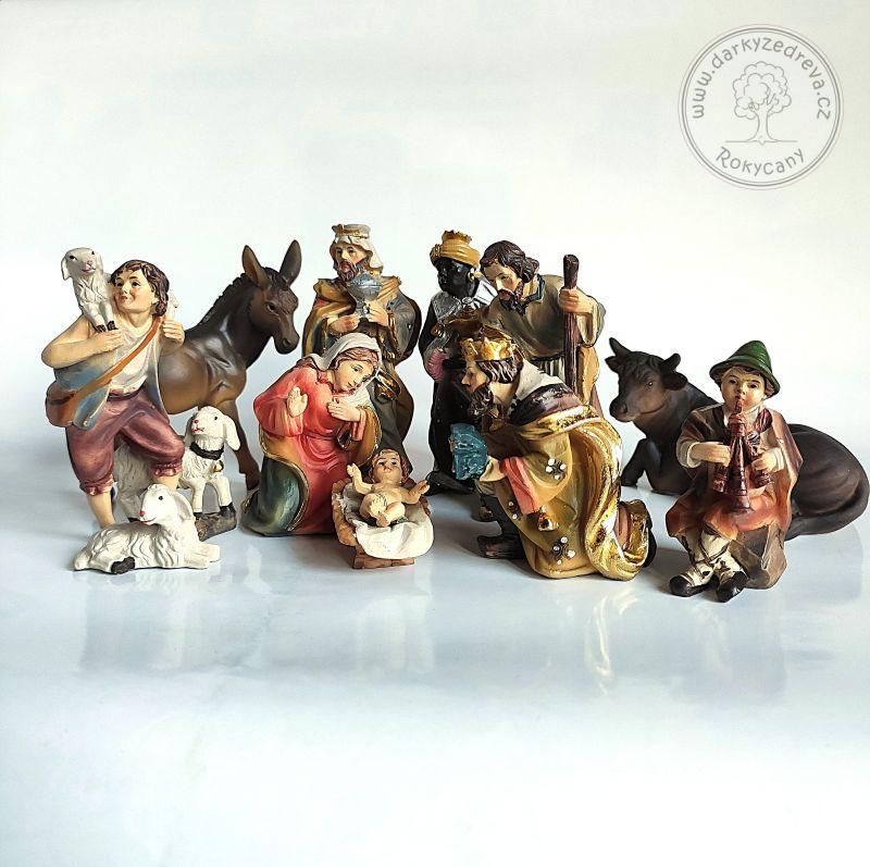 Figurky do betlému sada 12 dílů 9 cm Polyresin "Matouš"