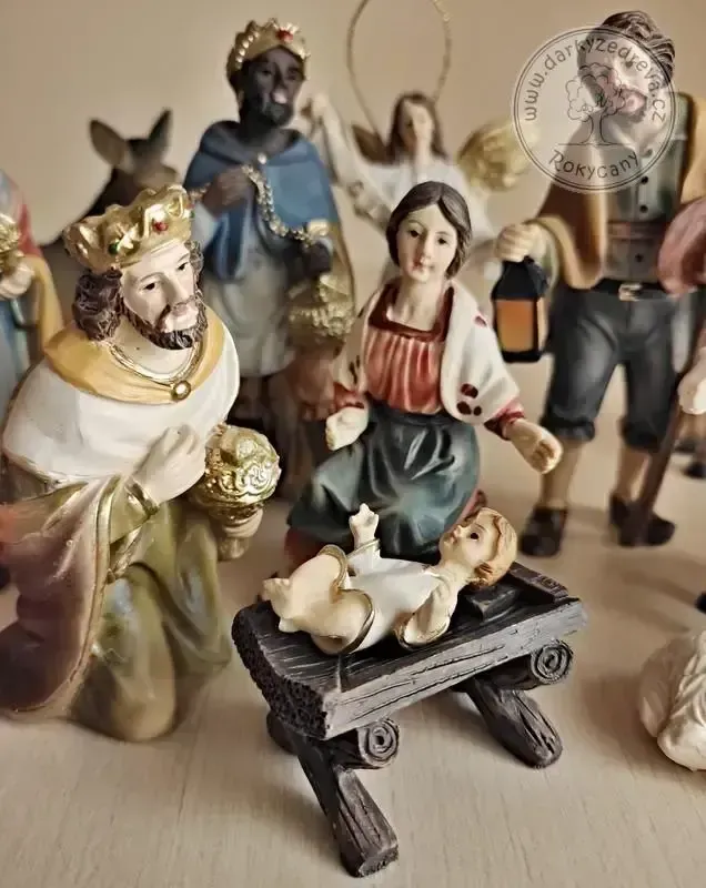 Figurky do betlému sada 14 dílů 12 cm Polyresin Lidový styl