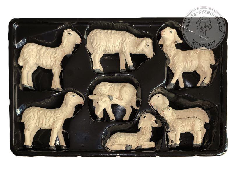 Ovečky - sada 7 ks 6,5 cm figurek do betlému Polyresin