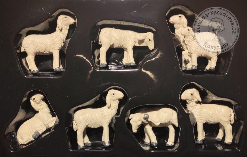 Ovečky - sada 7 ks 4 cm figurek do betlému Polyresin