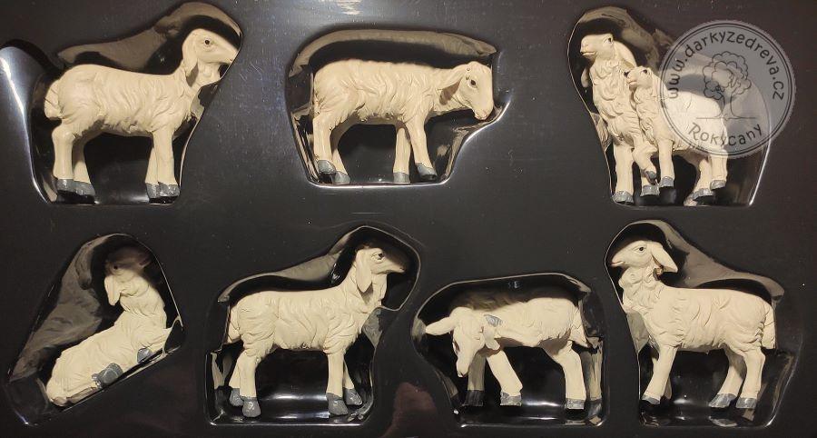 Ovečky - sada 7 ks 5 cm figurek k betlému Polyresin