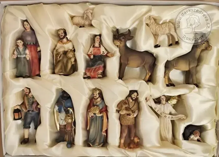 Figurky do betlému sada 14 dílů 12 cm Polyresin Lidový styl