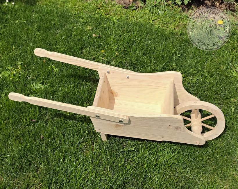 Trakař s korbou dřevěný 95 x 34 x 36 cm typ 95 L přírodní