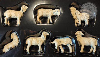 Ovečky - sada 7 ks 5 cm figurek k betlému Polyresin